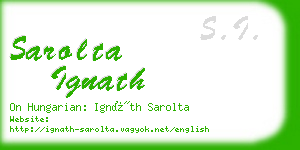 sarolta ignath business card